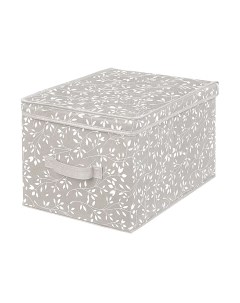 Коробка для хранения Elan Gallery Белая веточка на сером / 490317 Elan gallery