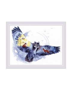 Набор для вышивания В ночном лесу / 1954 Риолис