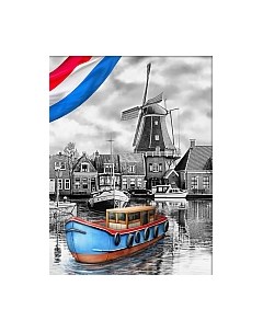 Набор алмазной вышивки Голландская речка / АЖ-1749 Алмазная живопись