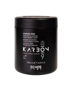 Маска для волос Karbon 9 Charcoal угольная для волос страдающих от хим. процедур Echos line