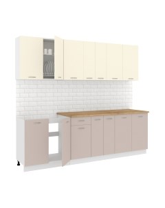 Кухонный гарнитур Кортекс-мебель Корнелия Лира-лайт 2.5м