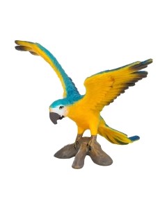 Фигурка коллекционная Masai Mara Мир диких животных. Птица попугай сине-желтый ара / MM211-167 Masai mara