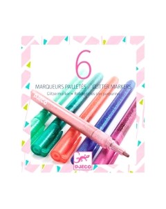 Фломастеры Djeco Пастель с блестками / 08877