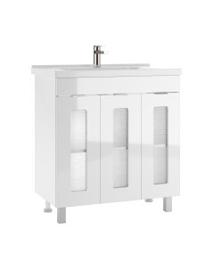 Тумба под умывальник Айсберг Миранда 80/Maria 80 Кристалл без ящика