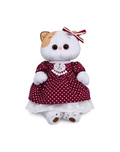 Мягкая игрушка Кошечка Ли-Ли в бордовом платье / LK24-103 Budi basa