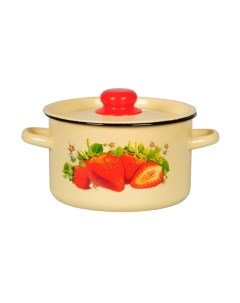 Кастрюля СтальЭмаль Клубника садовая 1с17с Стальэмаль