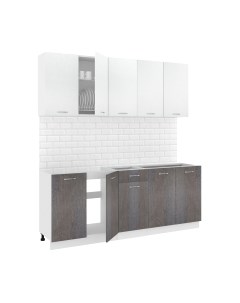 Кухонный гарнитур Кортекс-мебель Корнелия Лира-лайт 2.0м без столешницы