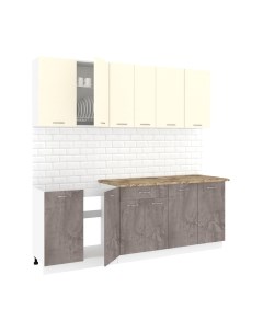 Кухонный гарнитур Кортекс-мебель Корнелия Лира-лайт 2.2м