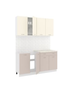 Кухонный гарнитур Кортекс-мебель Корнелия Лира-лайт 1.6м