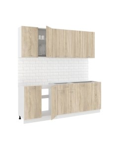 Кухонный гарнитур Кортекс-мебель Корнелия Лира-лайт 2.1м без столешницы