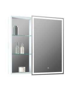 Шкаф с зеркалом для ванной Континент Aperio Led 80х80 R