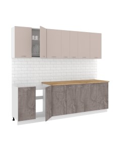 Кухонный гарнитур Кортекс-мебель Корнелия Лира-лайт 2.5м