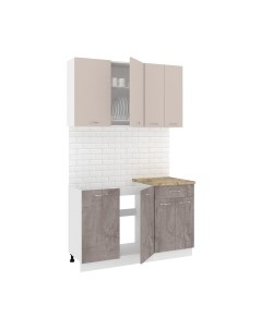Кухонный гарнитур Кортекс-мебель Корнелия Лира-лайт 1.3м