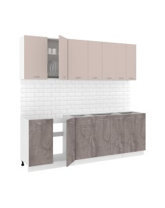 Кухонный гарнитур Кортекс-мебель Корнелия Лира-лайт 2.3м без столешницы