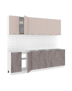 Кухонный гарнитур Кортекс-мебель Корнелия Лира-лайт 2.5м без столешницы