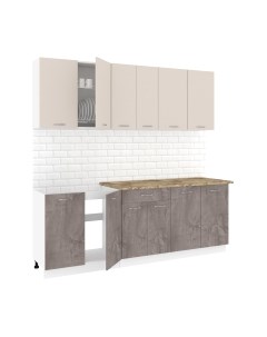 Кухонный гарнитур Кортекс-мебель Корнелия Лира-лайт 2.2м