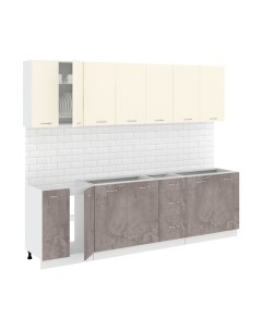 Кухонный гарнитур Кортекс-мебель Корнелия Лира 2.6 без столешницы