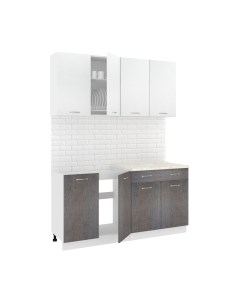 Кухонный гарнитур Кортекс-мебель Корнелия Лира-лайт 1.6м