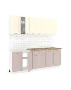 Кухонный гарнитур Кортекс-мебель Корнелия Лира-лайт 2.2м