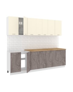 Кухонный гарнитур Кортекс-мебель Корнелия Лира-лайт 2.6м
