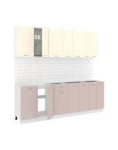 Кухонный гарнитур Кортекс-мебель Корнелия Лира-лайт 2.3м без столешницы