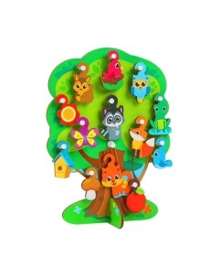 Развивающий игровой набор Лесная мастерская Игрушка с крючками. Лесное дерево / 4287146