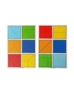 Развивающая игра Квадраты 1 уровень. 12 квадратов / 7059366 Лесная мастерская