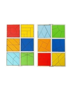 Развивающая игра Лесная мастерская Квадраты 3 уровень. 12 квадратов / 7059368