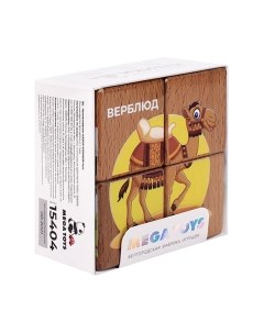 Развивающий игровой набор Mega Toys Кубики Животные жарких стран / 15404 Mega toys