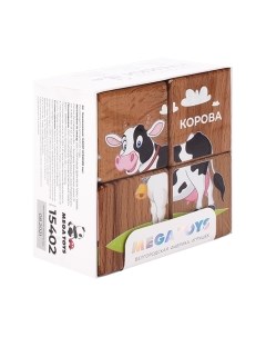 Развивающий игровой набор Mega Toys Кубики Домашние животные / 15402 Mega toys