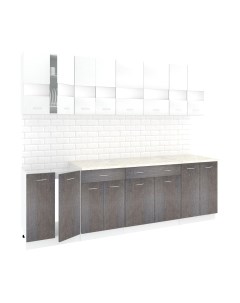 Кухонный гарнитур Кортекс-мебель Корнелия Экстра 2.5м