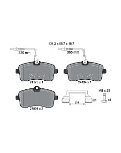Тормозные колодки Textar 2417501