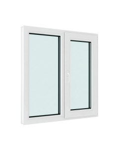 Окно ПВХ Rehau Roto NX Двухстворчатое Поворотно-откидное правое 3 стекла