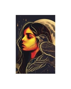 Набор алмазной вышивки Школа талантов Девушка с вороном / 9605303