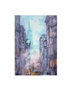 Картина Stamprint Фиолетовый город АT008