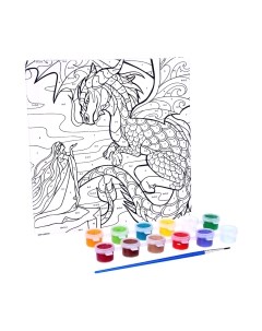 Картина по номерам Школа талантов Полёт дракона / 9448604