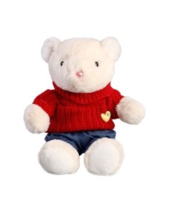 Мягкая игрушка Little Friend Мишка в красном свитере / 9905638 Milo toys