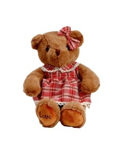 Мягкая игрушка Sima-Land Медведь в клетчатом платье / 10091829 Sima-land