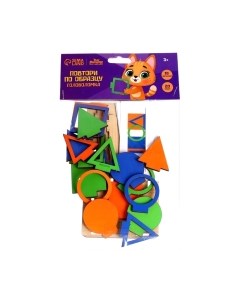 Развивающий игровой набор Лесная мастерская Головоломка. Повтори по образцу. Фигуры / 4276402