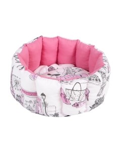 Лежанка для животных Happy Friends Ракушка круглая. Французские мотивы / stm 347 Happy friends