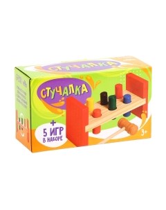 Развивающий игровой набор Стучалка на ножках, с 6 гвоздиками и молоточком / 255901 Лесная мастерская