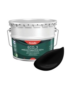 Краска Eco 3 Wash and Clean Musta / F-08-1-9-FL135 Finntella