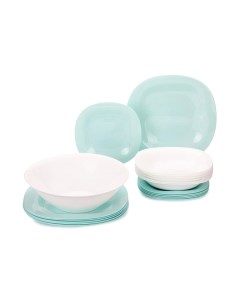 Набор столовой посуды Luminarc Carine Light Turquoise&White P7627