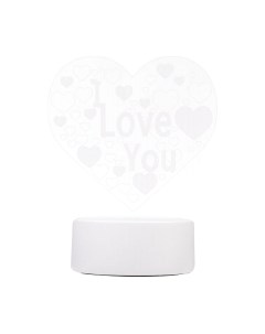 Ночник Energy 3D Сердце с надписью I Love You EN-NL 23 / 106254