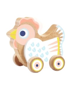 Игрушка-каталка Djeco Шарманка на колесах Курочка / DJ06130
