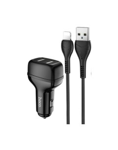 Зарядное устройство автомобильное Hoco Z36 + кабель Lightning
