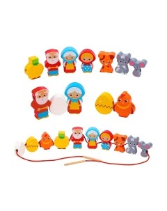 Развивающая игрушка Mapacha Шнуровка-сказка 2 в 1. Курочка Ряба + Репка / 76806