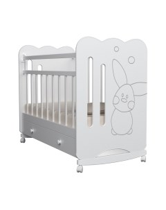Детская кроватка Sweet Rabbit колесо-качалка и ящик Vdk