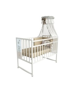 Детская кроватка Mini Loft 3D Star and Bear колесо-качалка Vdk