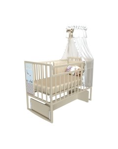 Детская кроватка Mini Loft 3D Friend and Ocean поперечный маятник Vdk